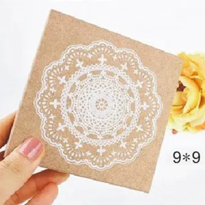 Houten Kantmotief Stempel Vintage Handboek Dagboek Decoratief Materiaal Stempel Vierkante Houten AmbachtStempel Voor DIY Journaling