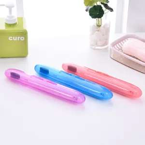 Custodia per spazzolino da denti portatile in plastica scatola viaggio antipolvere