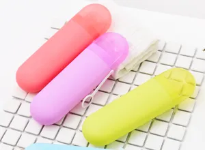 Estuche portátil para cepillo de dientes de viaje soporte antipolvo caja almacenamiento