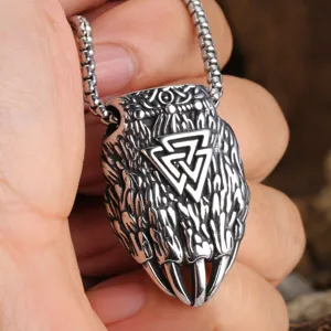Σκανδιναβική Runic Viking Νύχι Αρκούδας Κρεμαστό Ανοξείδωτο Ατσάλι Ρετρό Valknut Φυλαχτό Ανδρικά Κοσμήματα Μενταγιόν Μόνο