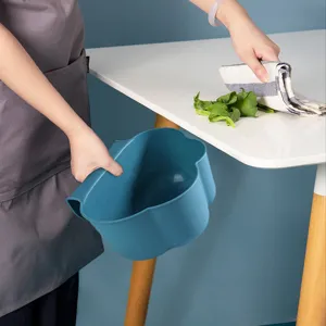 Poubelle suspendue de cuisine en forme de nuage, panier de rangement de bureau en plastique.