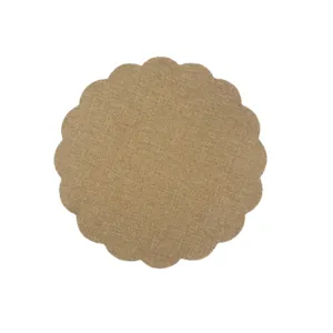 Natürliches rundes Jute-Tischset wärmeisolierte Tischmatte für Esszimmer Dekoration.