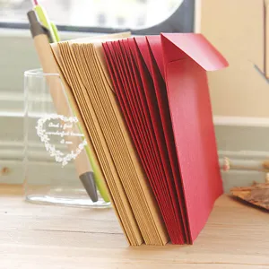 Busta di carta kraft, design retro unicolore, confezione semplice per cartoline, 2 stili.