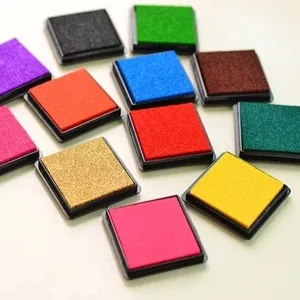 Colorful square ink pad set for DIY crafts scrapbooking journal stamping 15 colors