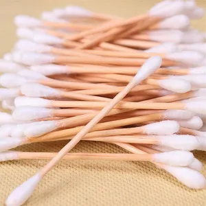 Double Head Cotton Swabs Wooden Stick Cosmetic Makeup Removal Beauty Sticks Daily Cleaning Personal Care Tool