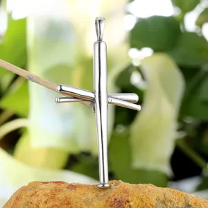 Stainless steel baseball bat cross pendant necklace fashion minimalist jewelry gift for men daily