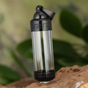 Collana con ciondolo in fiala di vetro trasparente, amuleto di cristallo apribile per gioielli.