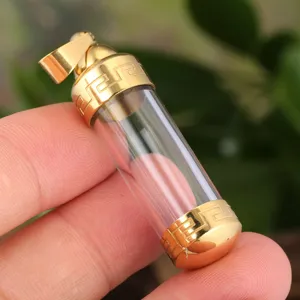 Ciondolo Commemorativo Gau Box in Vetro di Acciaio Inossidabile Ciondolo Personalizzato a Bottiglia Cava per Ricordi