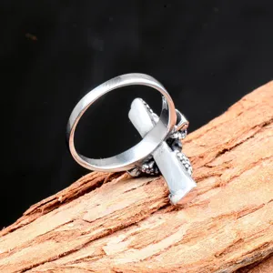 Retro roestvrij staal heren ring punk gothische slang ontwerp detail weergave sieraden