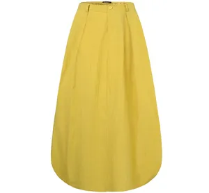 Yellow maxi skirt high waist loose A-line long skirts women casual elegant dance skirt