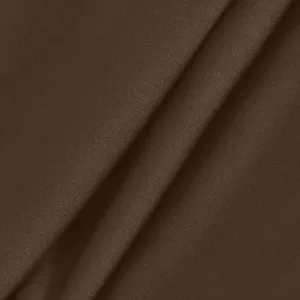 Close-up detail of dark brown high stretch yoga pants fabric texture showcasing quality.