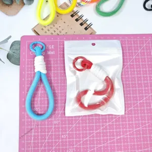 Colorful minimalist braided phone lanyard and practical keychain strap for daily use