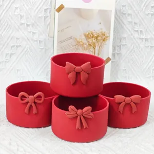 Leuke siliconen kophoes met strik voor Owala waterfles, antislip beschermende accessoire.