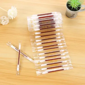 Disposable iodine disinfectant cotton swabs individual packaging wound care medical supplies.