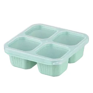 Tarwestro Vier Raster Snack Doos Transparant Deksel Gedroogd Fruit Opslag Dienblad Noordelijke Stijl Keuken Voedsel Organizer