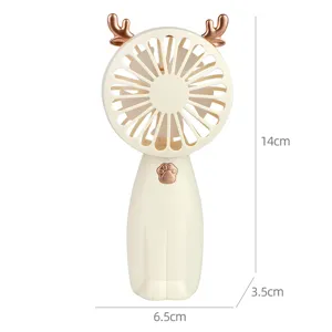 Mini Ventilatore Portatile Carino Design con Corna di Cervo e Orecchie di Gatto Ventilatore Personale a Batteria per Studenti Viaggi