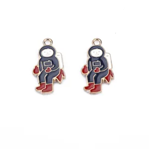 Metal astronaut charms alloy enamel pendants for DIY handmade jewelry earrings necklaces making