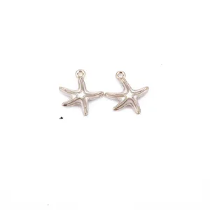 Pendentif étoile de mer dorée alliage goutte d'huile accessoires boucles d'oreilles