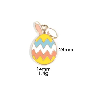 Osterhase Metall Anhänger Zinklegierung DIY Schmuck Zubehör Ostern Ei Charms 1 Stk