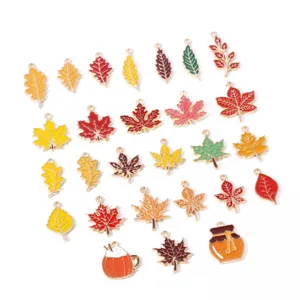 Legering Ahornblad Bedels Thanksgiving DIY Sieraden Hangers Voor Ketting Sleutelhanger Ambacht