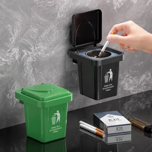 Secchio della Spazzatura a Parete Posacenere Contenitore di Plastica PP Creativo Con Rivestimento in Acciaio Inossidabile Per Bagno Ufficio