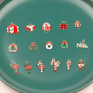 Christmas alloy DIY charms set for necklace bracelet keychain jewelry making supplies