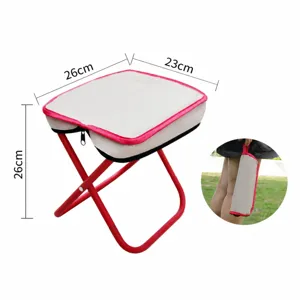 Tragbarer Klapphocker fuer Outdoor Camping kleiner Bank leichtes Angelstuhl Sitz neu
