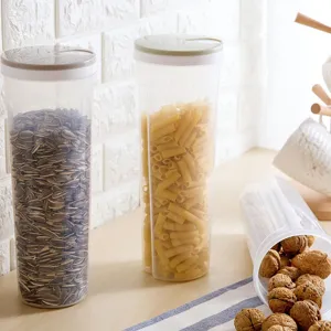 Contenitore per stoccaggio da cucina in plastica trasparente per pasta cereali noci