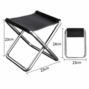 Tragbarer Outdoor Klappcamping-Hocker, verdickter Stahlrahmen, leichtes und kompaktes Design.