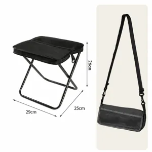 Tragbarer Klapphocker für Outdoor Camping und Angeln, leichter kompakter Stuhl mit Tasche