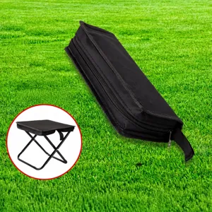 Tragbarer Outdoor-Klapphocker Angelstuhl leichtes kompaktes Reisesitz design in schwarz