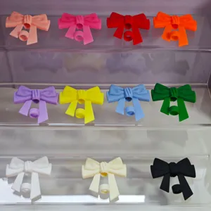 Reusable cute silicone straw cover 10mm bow dust-proof straw cap for tumbler detail