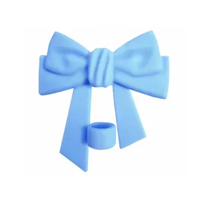 Silicone Straw Cover Cute Bow Straw Topper Dustproof Cap Reusable Tumbler Accessories