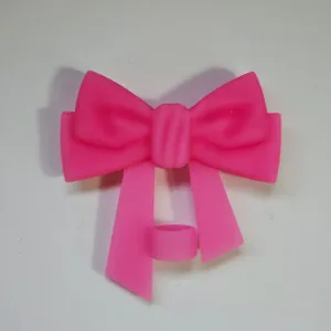Pink silicone straw cover bow 10mm tumbler dust plug cute straw topper reusable straw accessory