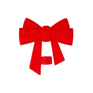 Red silicone straw topper cute bow dust cover for 10mm cups accessories detail view