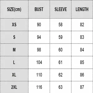Size chart guide for women vintage plaid shirt dress, detailed bust sleeve length measurements.