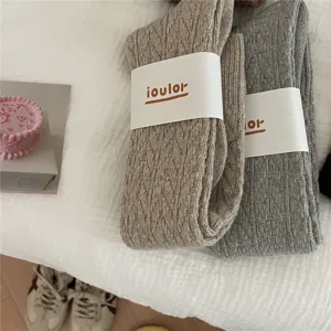 Retro Zopfmuster Woll Socken Damen, dicke kuschelige und warme Winter Strumpfwaren.