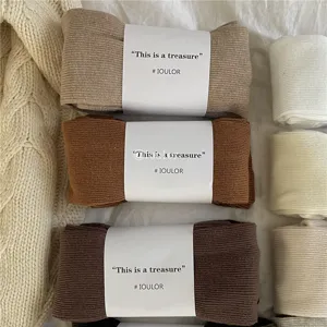 IOULOR autumn winter solid color ribbed tights soft combed cotton warm leggings for women