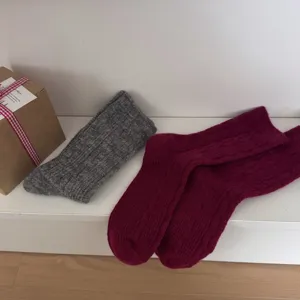 Detailed view of Japanese style cable knit long socks, thick solid color winter socks.