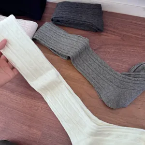 Cable knit over the knee socks for women winter long thigh high stockings warm boot socks