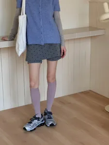 Comfortable solid color compression knee high socks for women, breathable athletic socks daily.