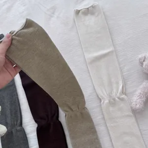 Winter wool over-the-knee socks Korean style warm long knit stockings for women.
