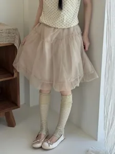 Japanese style lace knee high stack socks, sweet and cool thin summer hosiery for women.