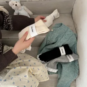 IOULOR chaussettes dentelle côtelée éponge épaisse détail, chaussettes d'hiver chaudes femme