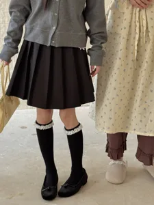 Chaussettes éponge épaisses rayées en dentelle douce femme automne hiver chaudes et confortables