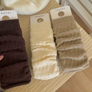 Knit leg warmers chic ribbed texture warm winter accessories comfortable daily wear cozy style