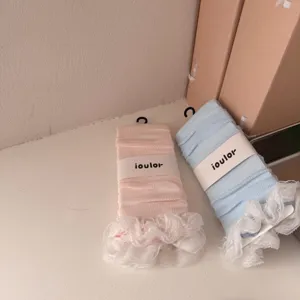 IOULOR sweet ruffle leg warmers spring summer knit socks jk lolita style fashion cute girl