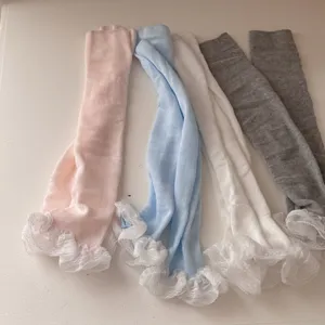 Sweet JK style ruffle knit leg warmers, soft and comfortable socks for women and girls.