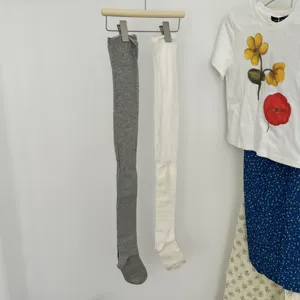 Korean style solid color slouch over-the-knee socks comfy cotton long tube stockings