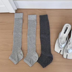 Knit stirrup leg warmers solid color slouch socks Korean style casual wear comfortable fashion hosiery